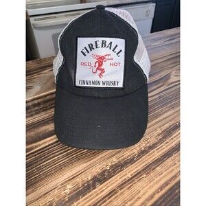 Fireball Cinnamon Trucker Hat Mens Whisky Red Hot Mesh Adjustable Snapback Cap